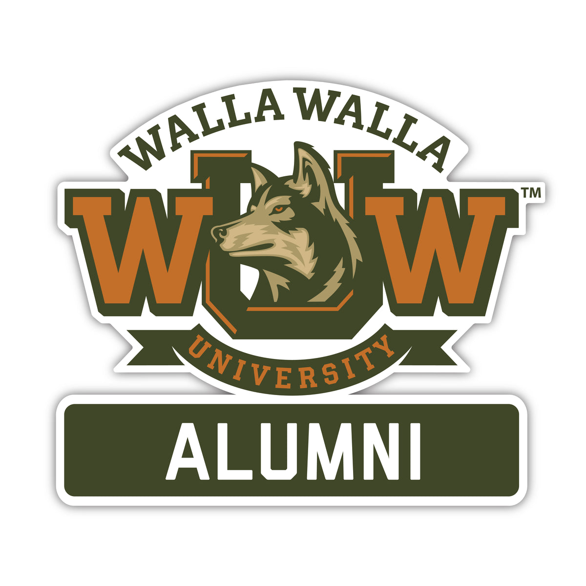 WWU ALUMNI Decal M3 Walla Walla University Campus Store