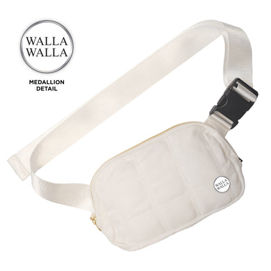 Quilted Belt Bag | White