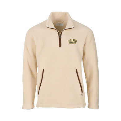 Men's Everest Fleece Pullover, Natural/Chocolate