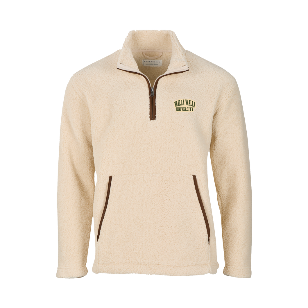 Men's Everest Fleece Pullover, Natural/Chocolate