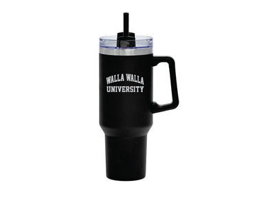 40oz. Handled Stainless Steel Travel Mug, Black