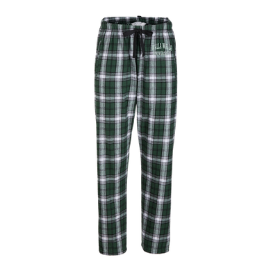 Unisex Haley Flannel Pant, Green/White Plaid