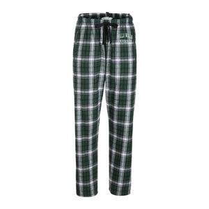 Unisex Haley Flannel Pant, Green/White Plaid