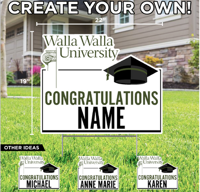 Custom Graduation Yard Sign, Congratulations Name