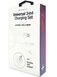 Casemetro Universal Charging Set - White (CMUNIVWHT)