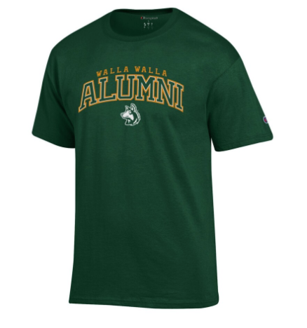 WWU Alumni T-Shirt Champion, Green with Orange
